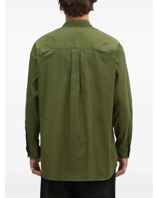 Undercover Green Pocket Button Shirt for men