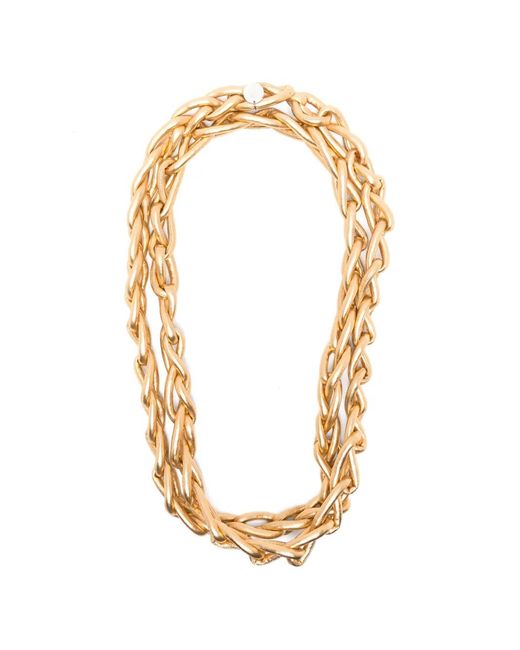 Maria Calderara Metallic Chunky Interwoven-Link Necklace