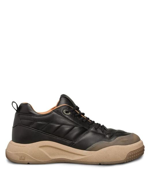 AMI Black Ami Sn1509 Low-Top Sneakers
