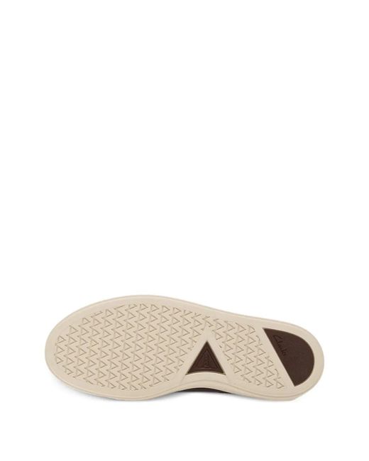 Clarks Brown Craft Swift Leather Sneakers for men