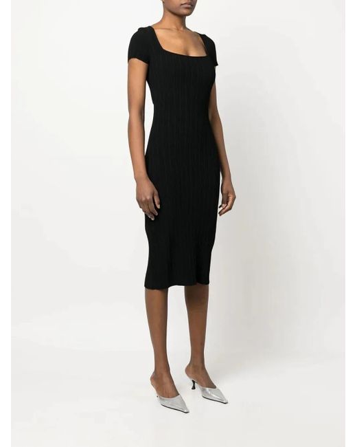 Robe en maille à dos ouvert Proenza Schouler en coloris Black