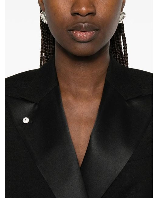 Luigi Bianchi Black Double-Breasted Blazer