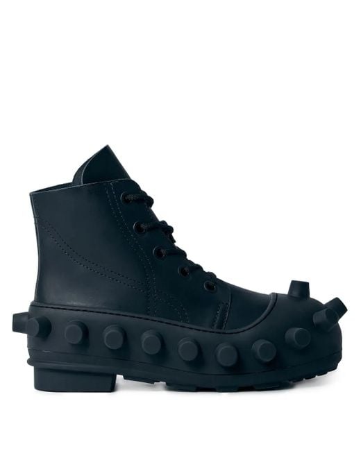 メンズ Walter Van Beirendonck スタッズディテール ブーツ Blue