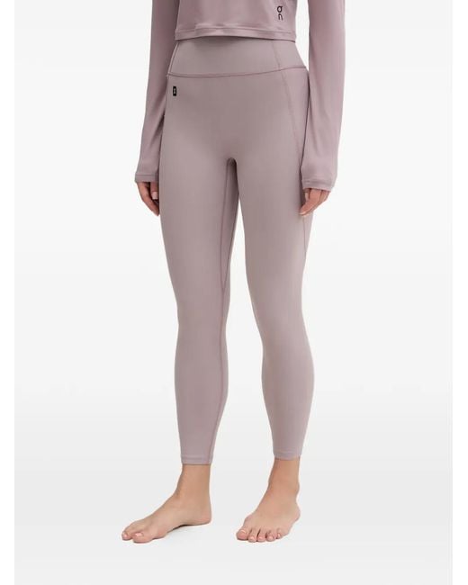 On Shoes Purple Studio Leggings 7/8