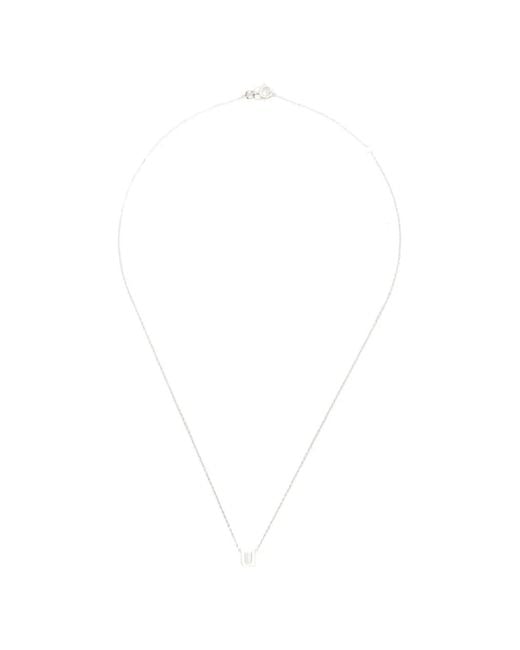 Le Gramme White Collier À Pendentif À Design D'Initiale for men
