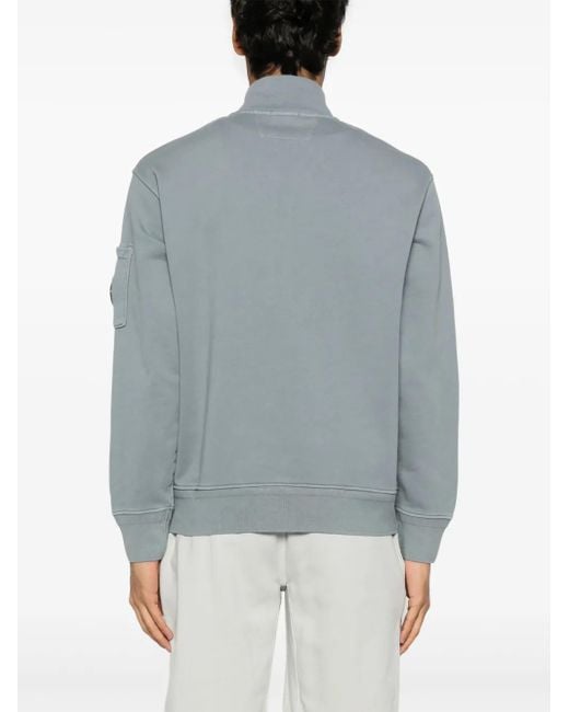 C P Company Gray Cotton Pullover for men