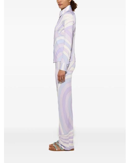 Emilio Pucci Purple Iride-Print Shirt