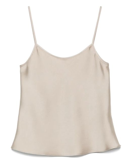 Blanca Vita サテン タンクトップ Natural