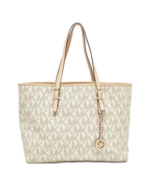 Michael Kors Jet Set モノグラム ハンドバッグ Natural