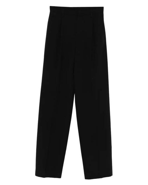 MM6 by Maison Margiela Black Pleat-Detail Trousers