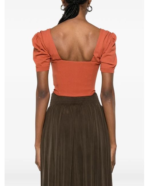 Vivienne Westwood Orange Button Draped Knitwear