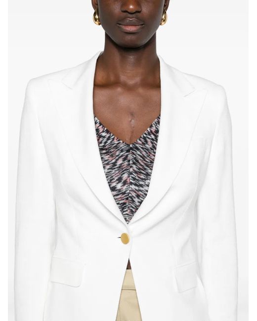 Tagliatore White Liz Single-Breasted Blazer