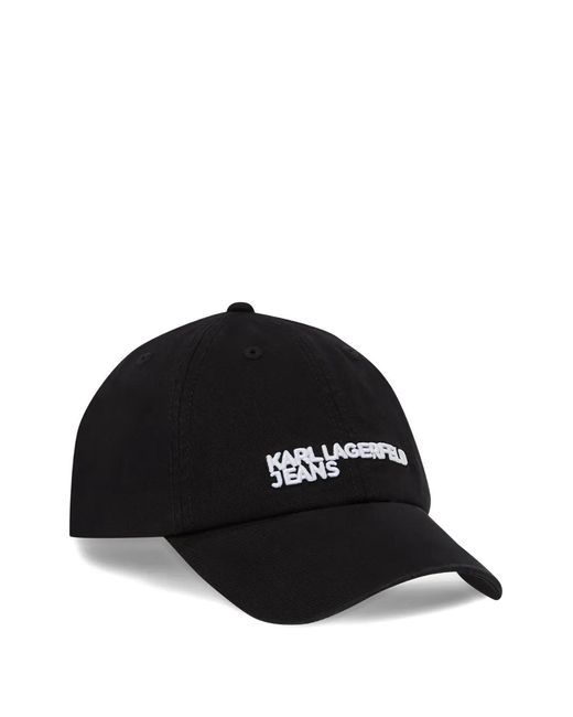 Karl Lagerfeld Black Logo Essential Cap for men