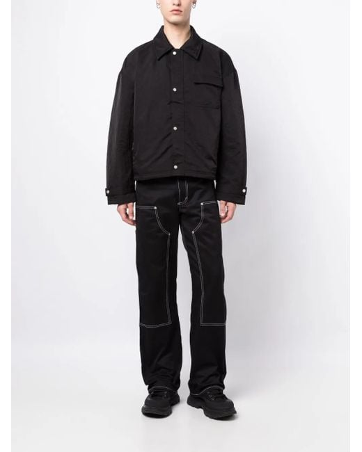 Represent Black Long-Sleeve Shirt Jacket for men