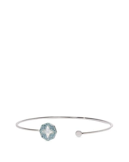 Tory Burch White Forget Me Not Cuff Bracelet