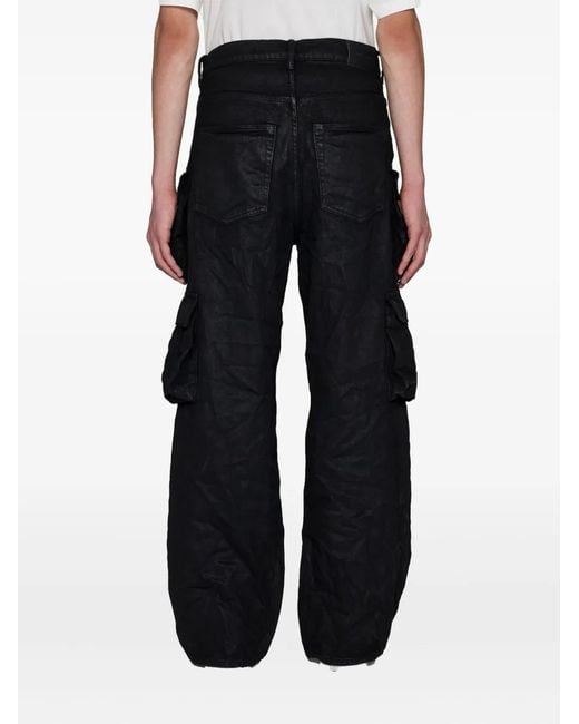 Purple Brand Black Relaxed Double Cargo for men