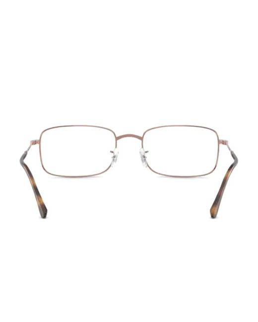 Ray-Ban Metallic Rectangle-Frame Glasses