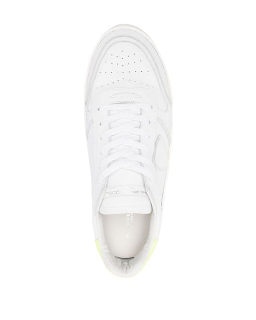Sneakers Lyon con applicazione logo di Philippe Model in White da Uomo