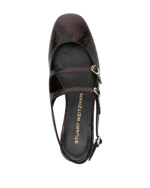 Stuart Weitzman White Benni Mj Slingback Ballerinas