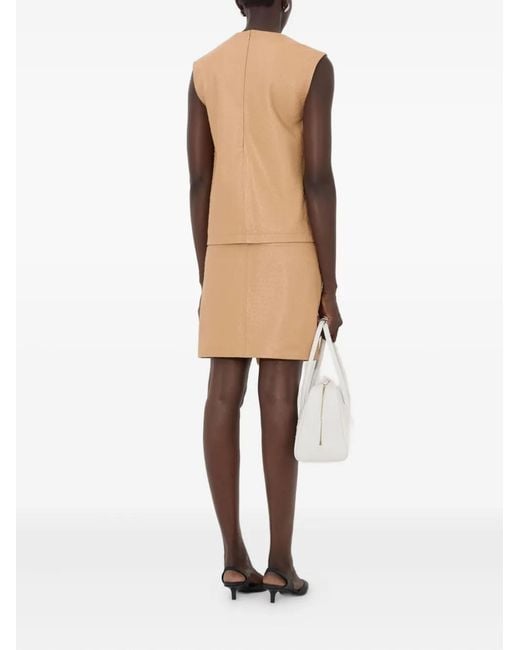 Loulou de Saison Natural Fiza Ostrich-Effect Zip Top