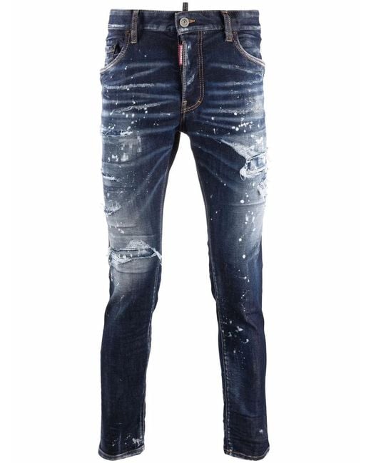 DSquared² Blue Jean Skinny Effet Vieilli for men