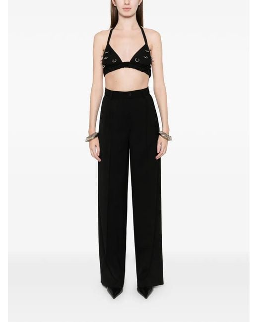 MEDEA Black Loose Wool Trousers