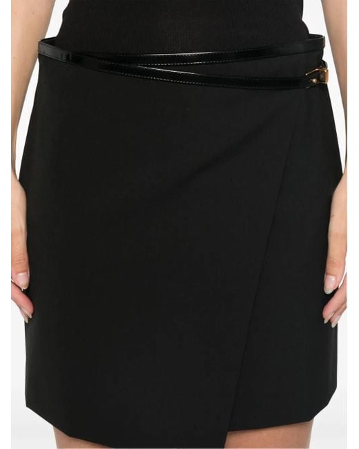 Philosophy Di Lorenzo Serafini Black Crepe Belted Wrap Dress