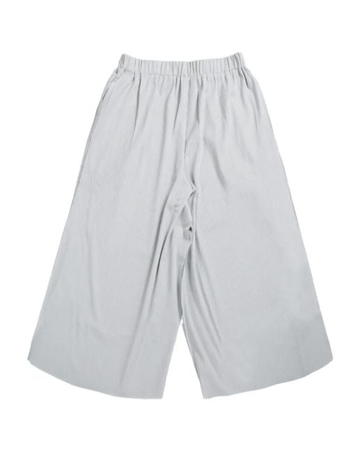A-Poc cropped trousers Pleats Please Issey Miyake de color Gray