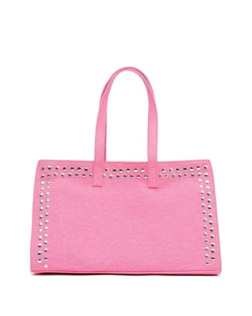 GIMAGUAS Pink Medium Cotton Shopper Bag
