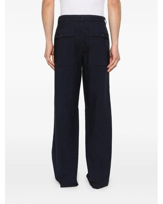 Barena Blue Plain Trousers for men