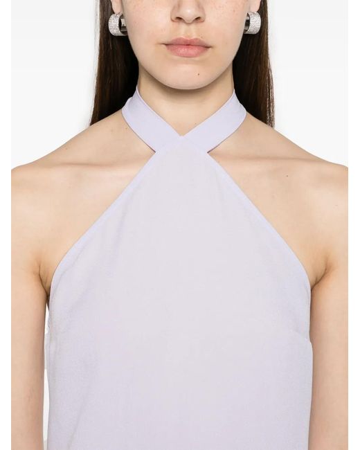 ‎Taller Marmo Purple Nina Fringed Long Dress