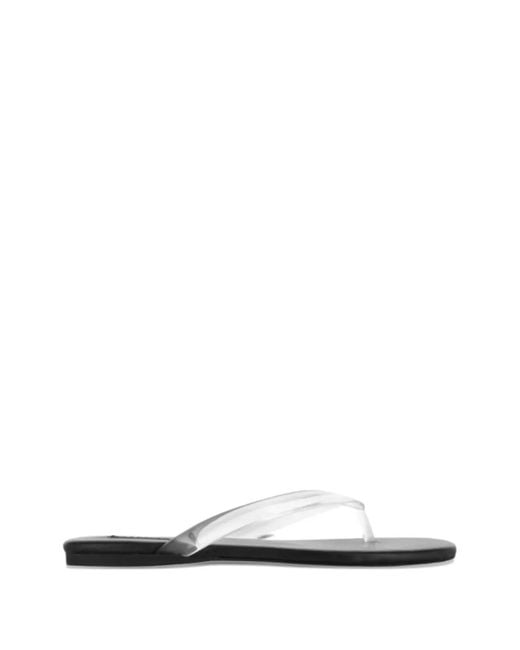 Senso White Harmony Transparent-Strap Flip-Flops