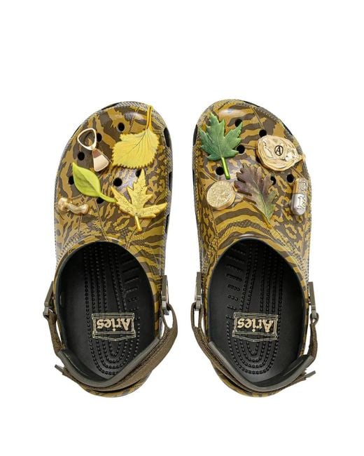 CROCSTM Green X Aries Arise Classic Camouflage-Print Jibbitz-Embellished Clogs