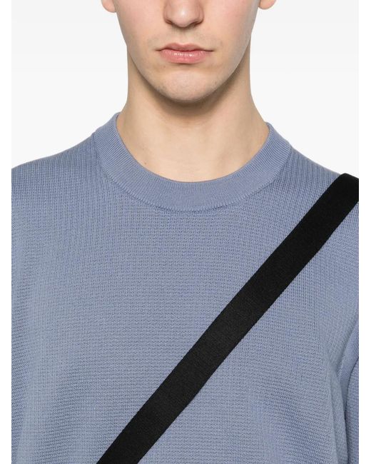 Stone Island Blue Patch Crew-Neck Sweater for men