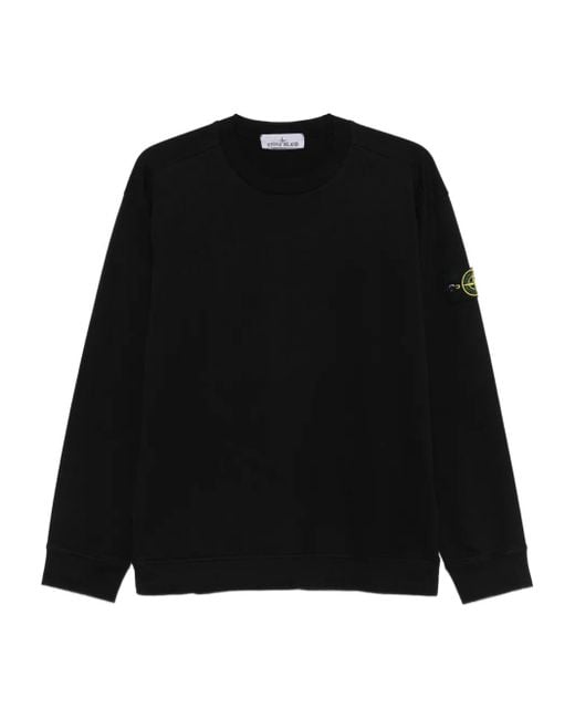 Stone Island Sweatshirt mit Logo-Patch in Black für Herren