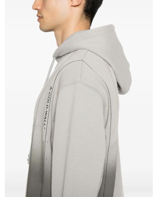 Felpa Con Cappuccio E Logo di A_COLD_WALL* in Gray da Uomo