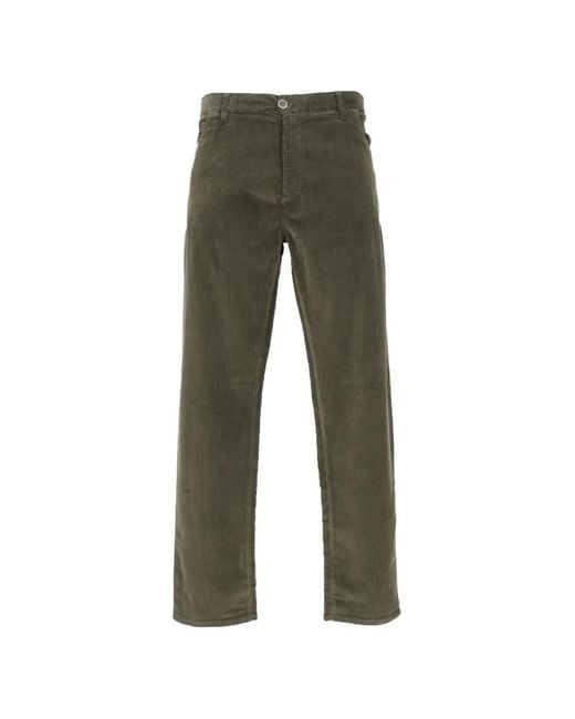Isaia Green Corduroy Trousers for men