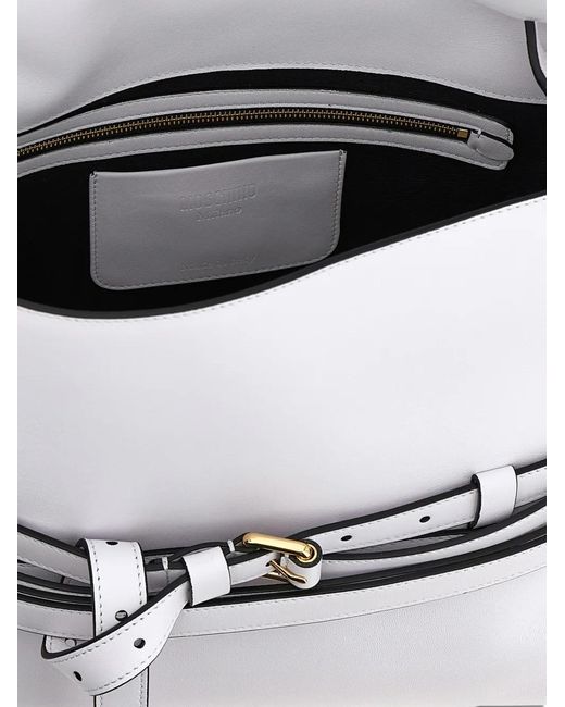Moschino White Tie Me Tote Bag
