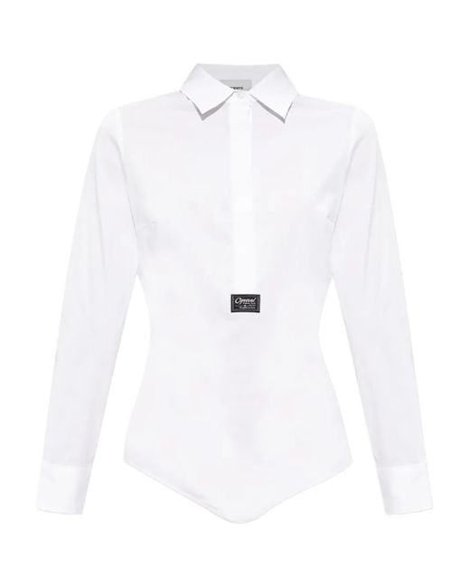 Coperni White Logo-Patch Shirt