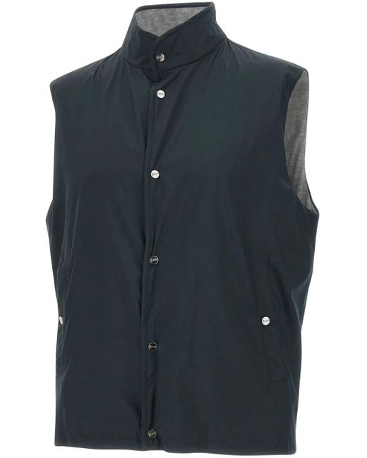 Herno Blue Reversible Gilet for men