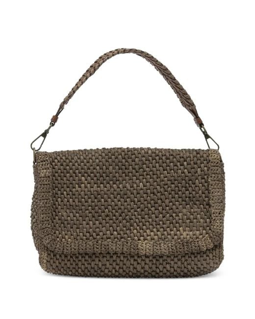 IBELIV Brown Opera Braided Shoulder Bag