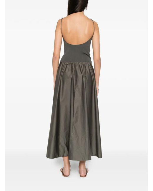 St. Agni Multicolor Robe À Dos-Nu Et Ourlet Arrondi