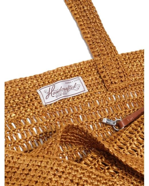Bimba Y Lola Brown Large Plaited Bag
