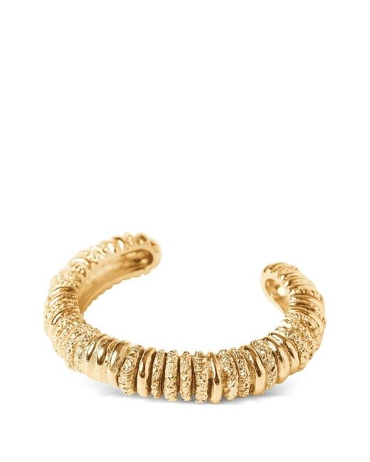Paola Sighinolfi Metallic Capital Cuff Bracelet