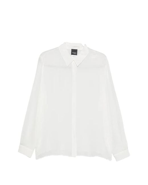 Marina Rinaldi White Long-Sleeve Buttoned Shirt