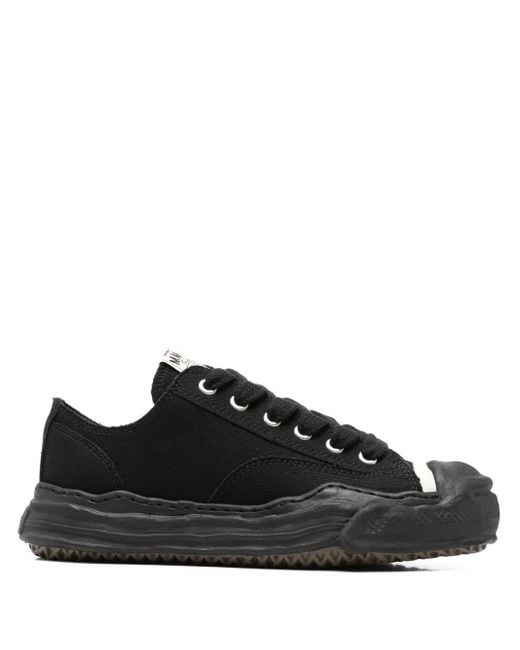 Maison Mihara Yasuhiro Black Hank Original Sole Canvas Low-Top Sneakers