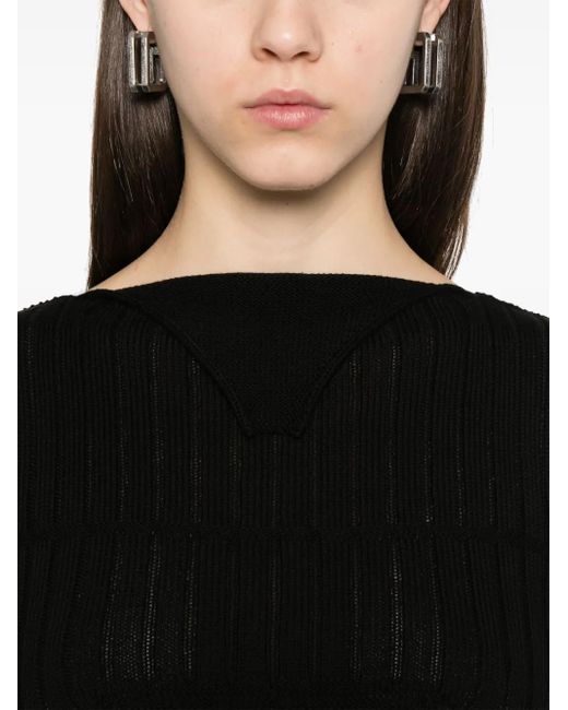 Rick Owens Black Knitted Mini Dress