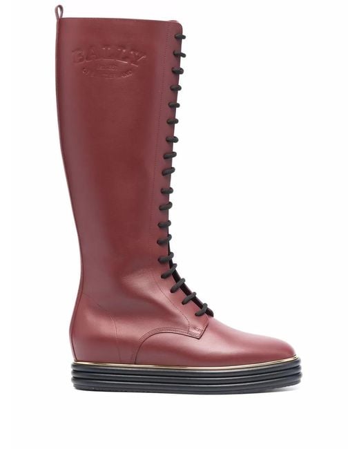Bally Red Florissa Knee-length Boots