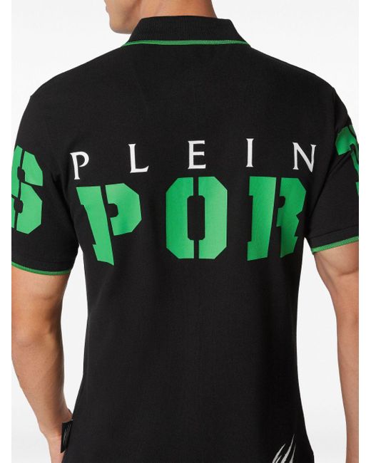 Polo à patch logo SS Philipp Plein pour homme en coloris Black