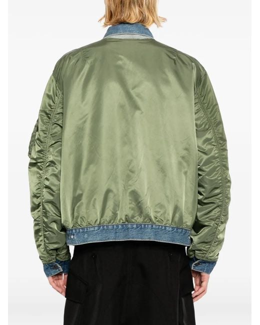 Junya Watanabe Green X Alpha Industries Veste Bomber Ma-1 for men